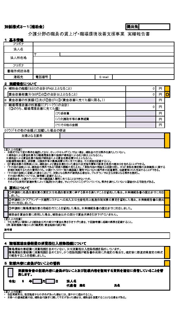 別紙様式3-1（1/2）